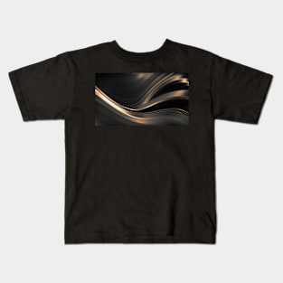 Dark Gold Abstraction Kids T-Shirt